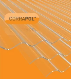 Clear Amber Corrapol Stormproof Corrugated Roofing Sheet