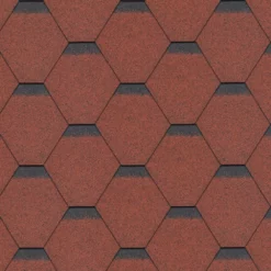 TechnoNICOL Standard Series Hexagonal Roof Shingles Red 3m²
