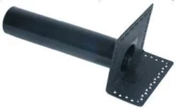 Wallbarn TPE Corner Roof Outlet (Perforated Flange) - L500mm - D75mm